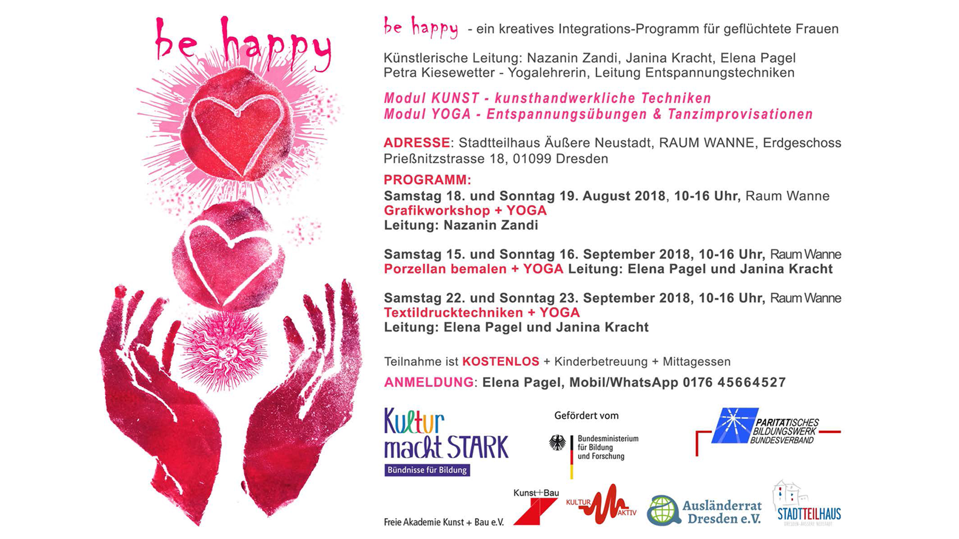 be happy – ein kreatives Integrations-Programm für geflüchtete Frauen